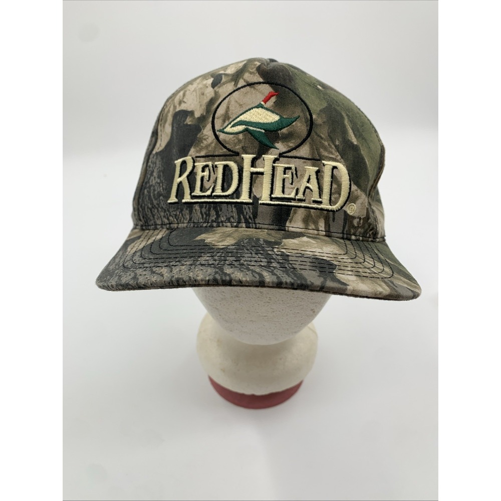 Red Head Hat Cap Camouflage Snapback Outdoor Hunting Casual Adjustable OSFM EUC